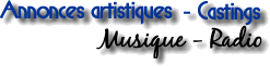 Castings Annonces musique radio